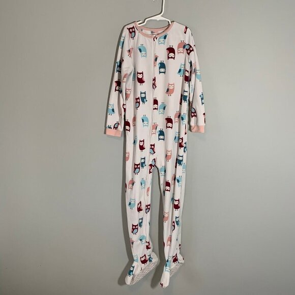 Carter's owl print fleece cozy footed pajamas jammies pjs sleeper - Picture 1 of 5